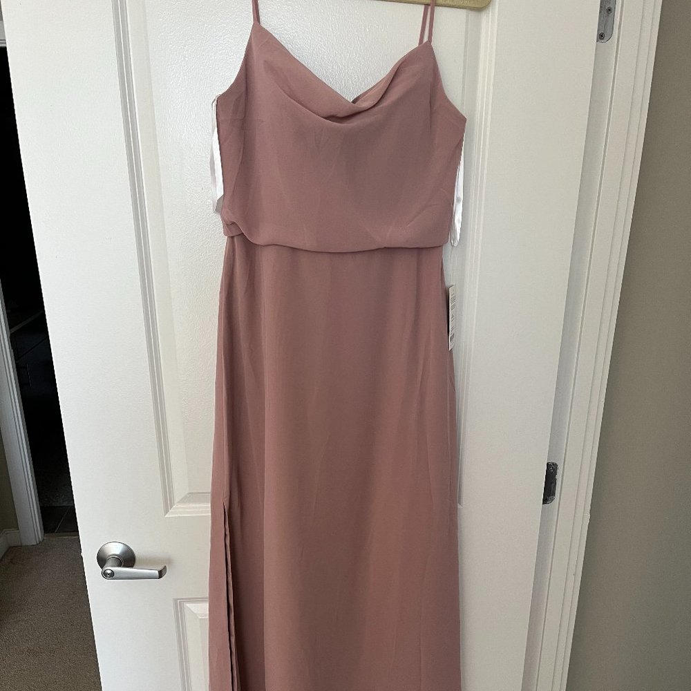 Revelry Skye Rose Quartz Chiffon Dress
